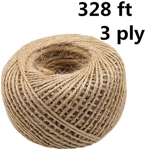 1MM 2MM Natural Vintage Jute Rope Cord String Twine Burlap DIY Crafts Gift Wrapping Jute Hemp Gardening Wedding Party Decoration