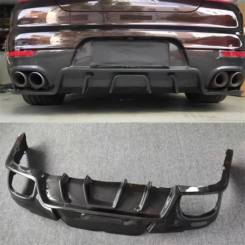 Kit Spoiler bibir belakang Bumper serat karbon untuk Porsche Panamera 970.2 ReaI