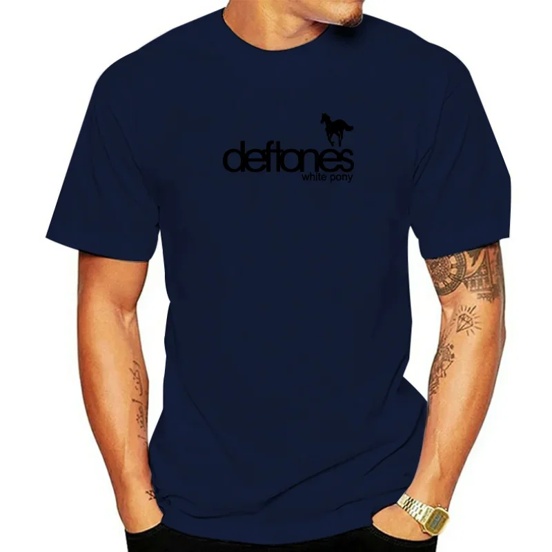 T Shirt Men New Short Sleeve Casual Top Tee White Deftones Mic Men\'s T-Shirt COTTON 2024 Summer vintage Short Sleeve