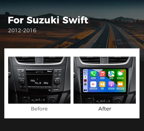 Imagen 2 del producto Android 15 Radio de coche para Suzuki Swift 4 2011-2017 inalámbrico Carplay Auto Radio reproductor Multimedia 4G Wifi GPS DSP 48EQ 2din