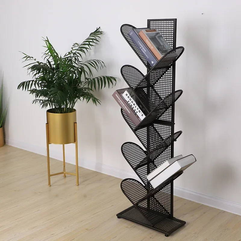 Tree-Shaped Floor Bookshelf  Simple Design for Living Room Office Multi-Layer Storage for Students Wall-Mounted