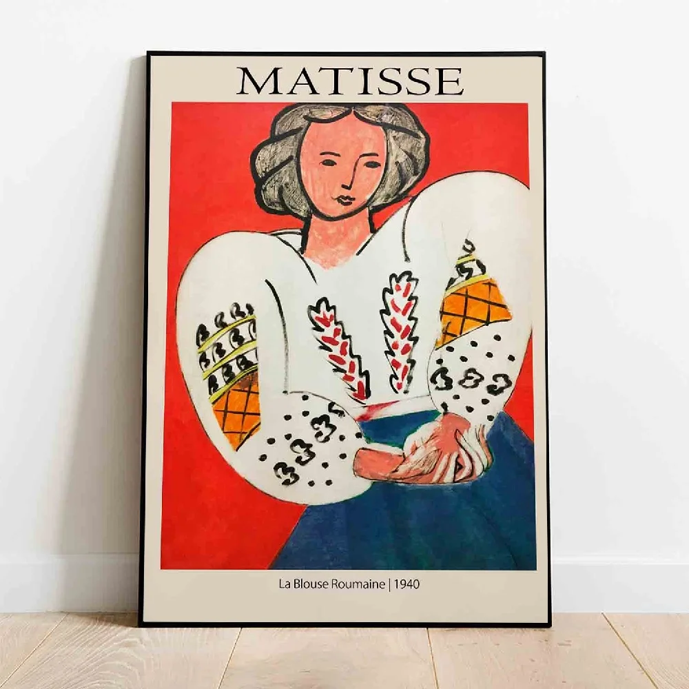 Henri Matisse Famous Portrait Vintage Exhibition Fauvism Style Canvas Painting Wall Art Poster Picture Home Decor Mural Cuadros