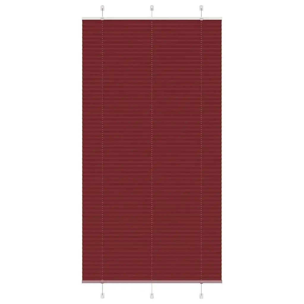 110x200 cm Bordeaux Red Pleated Blinds - Durable Polyester, Stylish Fabric, Perfect for Windows