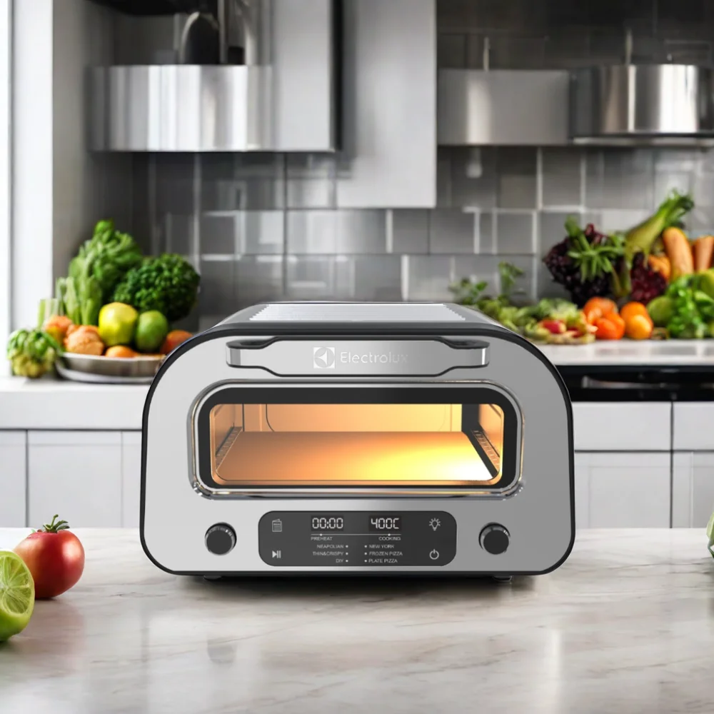 فرن بيتزا داخلي عالي الجودة من بيتزا، مع إعدادات مسبقة للبيتزا المتعددة وأدوات تحكم بسيطة باللمس، كهربائي، جديد