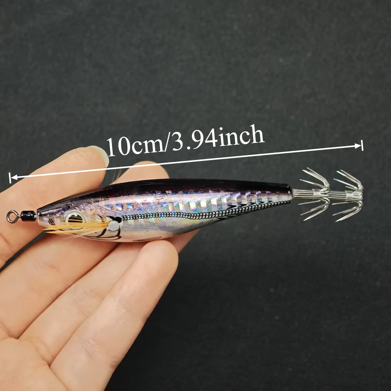 15 Stück Meeres-Garnelen-Jig-Köder, Tintenfisch-Haken, Oktopus-Garnelen-Köder, Leuchtender Horizontaler Tintenfisch-Jig, Salzwasser-Tintenfisch-Leuchtköder – Detail 1