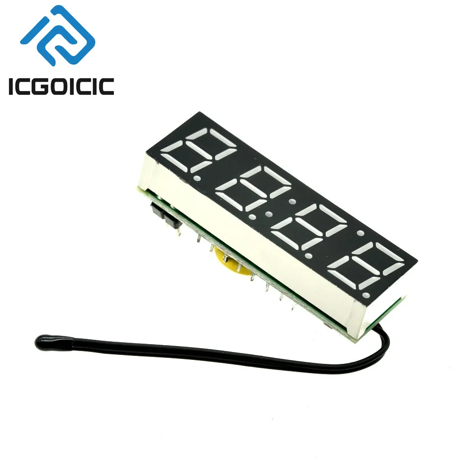Red Blue Green 3 In 1 LED DS1302 R8025T Digital Clock Temperature Voltage Module Time Thermometer Voltmeter Board DC 5V-30V