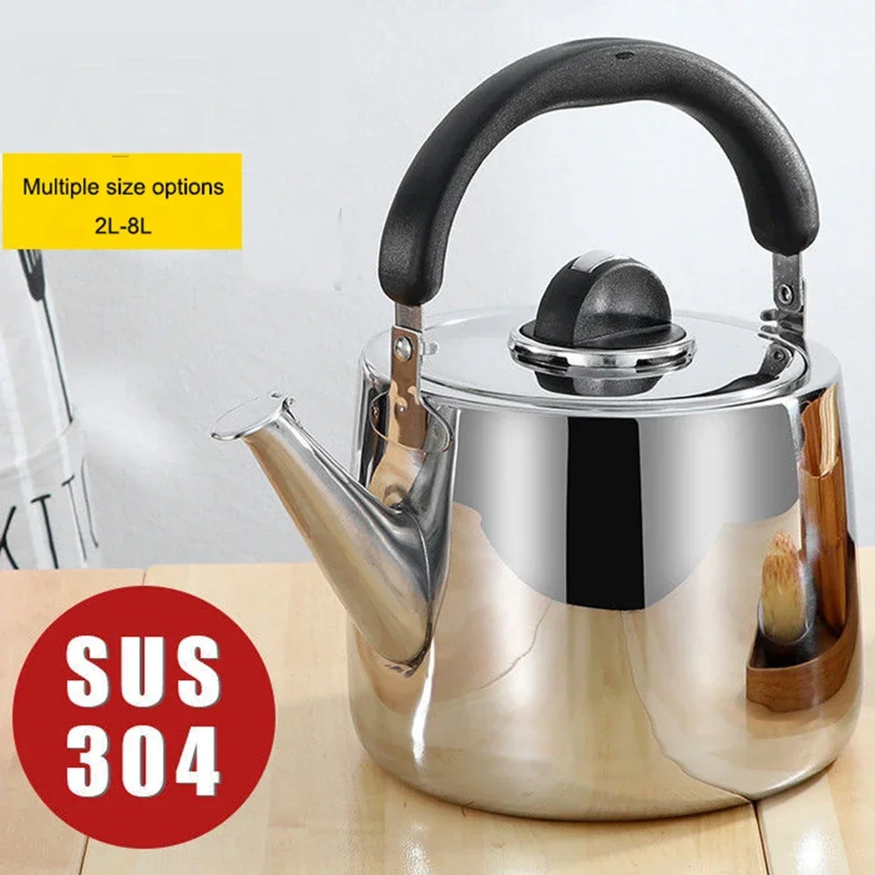 2L/3L/4L Thickened Whistle Kettle  304 Stainless Steel Rapid Heating Boiling Water Pot For Home Tea Kettle