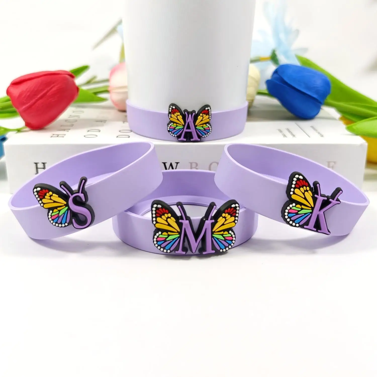 New Bow Letter Silicone Cup Base Wear-Resistant Bottom Pad for Stanley Water Bottle Anti-Slip Protective Cover