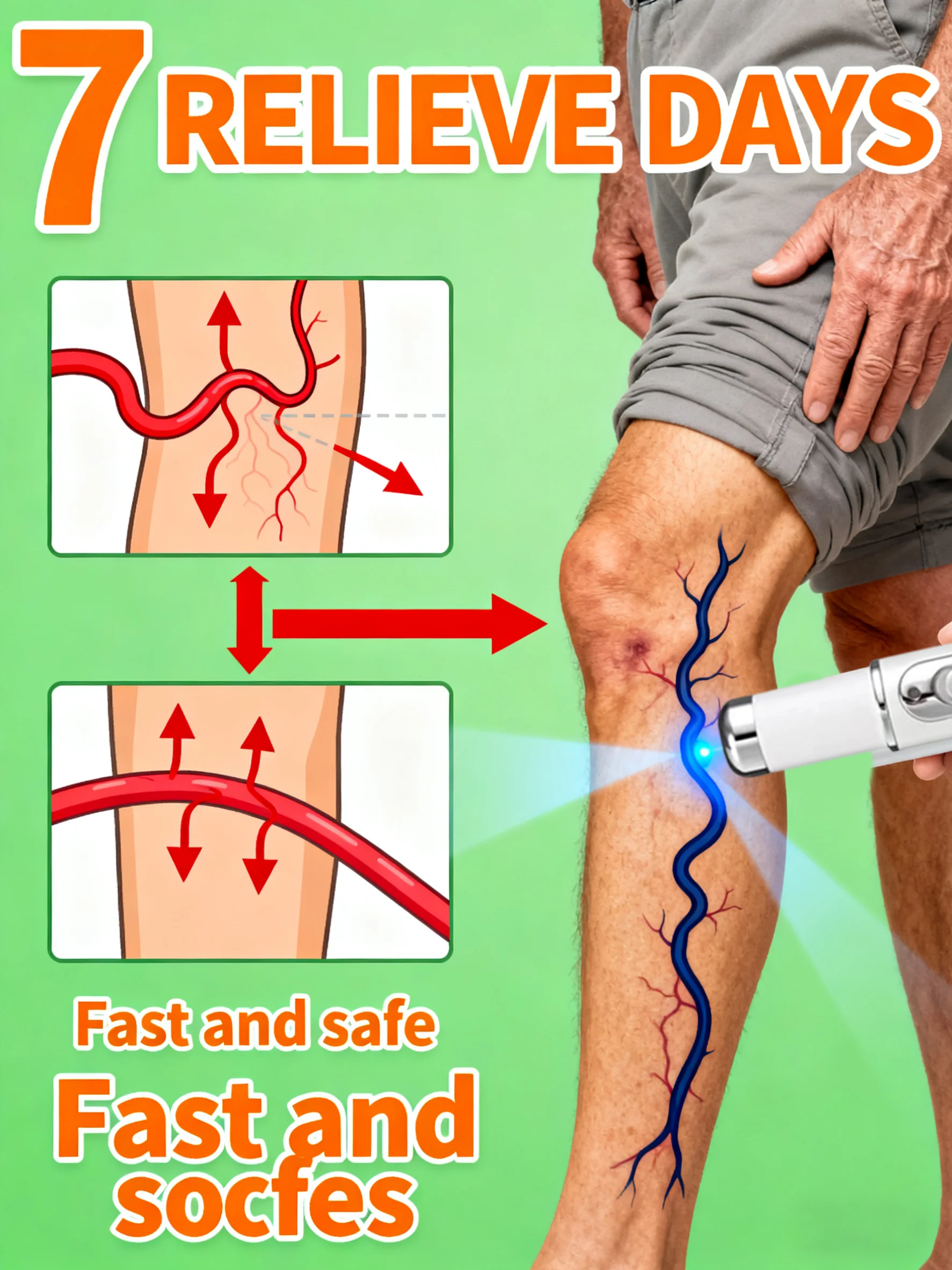 

The blue light laser pen has been upgraded, bringing you a new experience in treating varicose veins