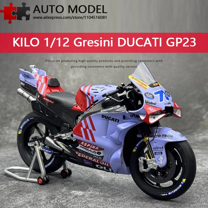 

Gresini Ducati Gp23 Motorcycle Motogp Marc Marquez Diecast Model Kilo Works 1:12 Jorgemartin Simulated Car Model Collection