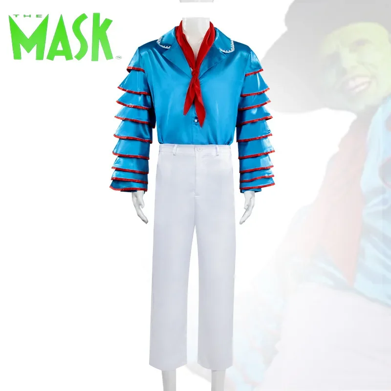 The Mask Stanley Ipkiss Cosplay Costume Men Uniform Shirt Pants Suit Halloween Role Play Stage Costumes and Performance Clothing