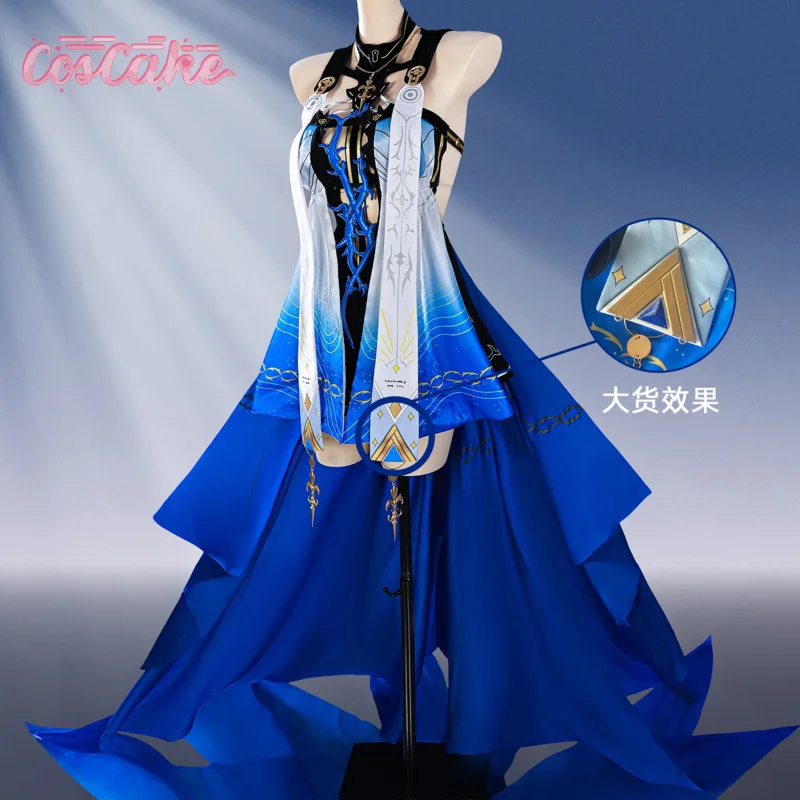 

Wuthering Waves Fleurdelys Cosplay Costume Uniform Cartethyia Elf Ears Rinascita Halloween Party for Women Girls Carnival