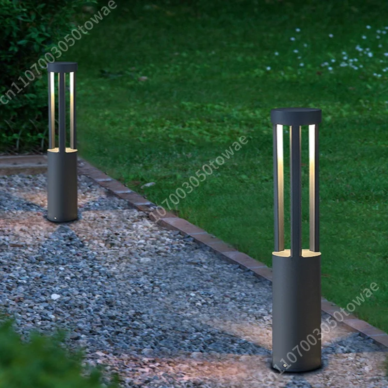 Outdoor Waterproof IP65 Aluminum Alloy Die-Casting Lamp 3000K Toughened Glass Lampshade Plug-In Garden Lighting Lawn Lights