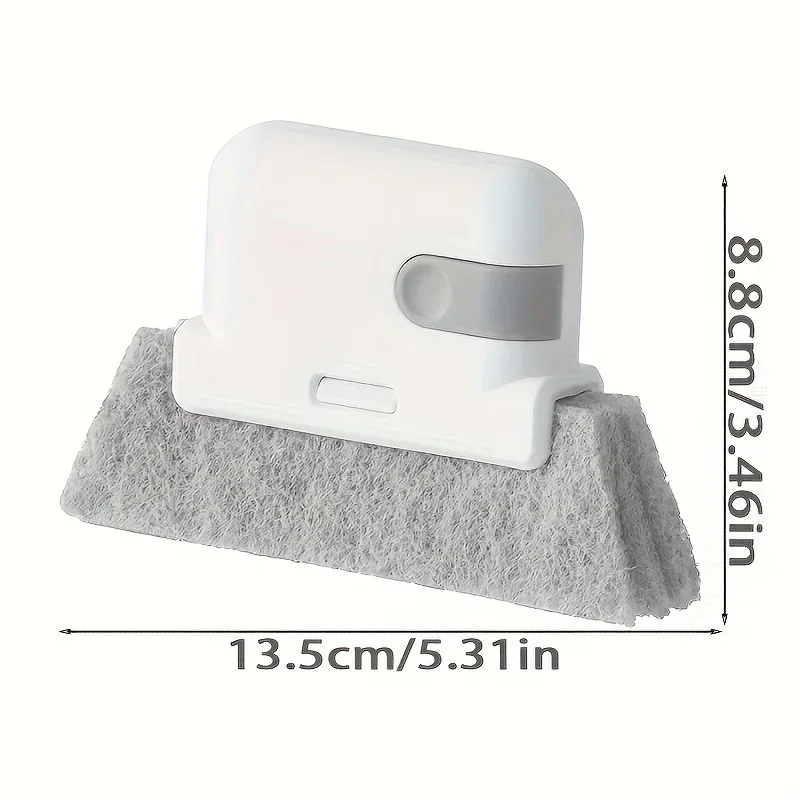 مجموعة فرش تنظيف المسار مكونة من قطعة واحدة مع 4 رؤوس فرشاة بديلة - تتميز بمقبض مريح للتنظيف العميق والفجوات الضيقة