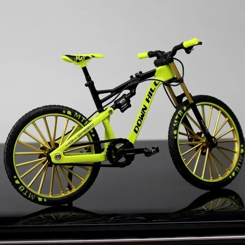 1:10 Mini Alloy Mountain Bikeรุ่นDiecastโลหะFinger Racingจักรยานพับขี่จักรยานเครื่องประดับของเล่นสําหรับของขวัญเด็ก