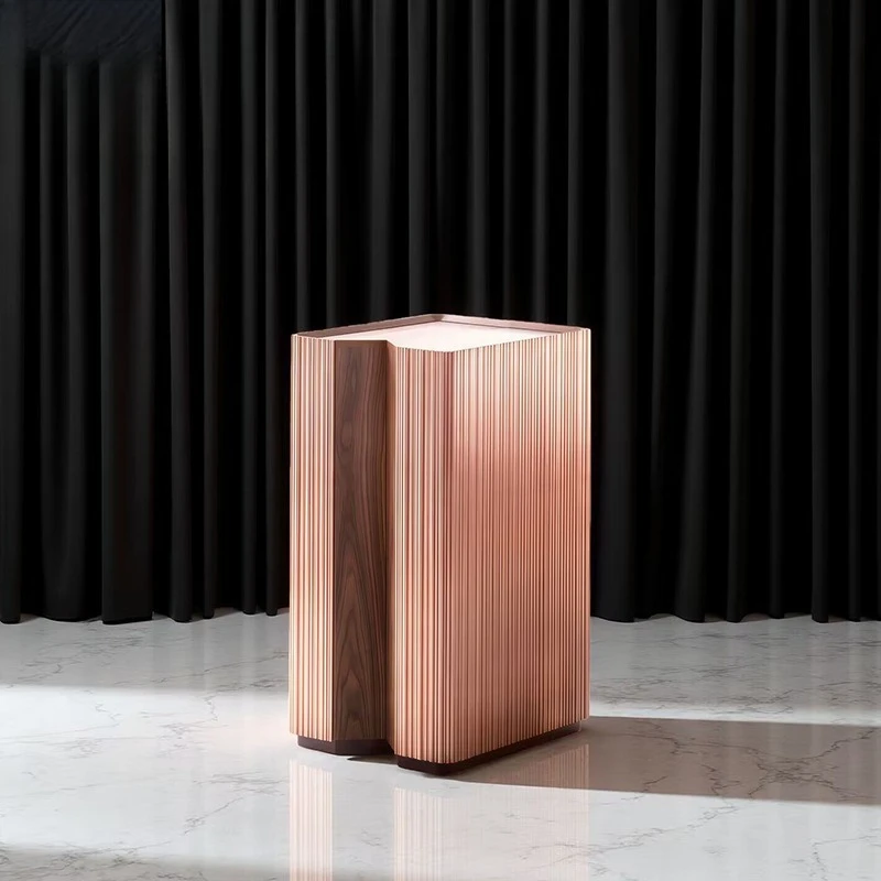 

Stainless steel wine cabinet designer luxury villa home high-end solid wood art locker