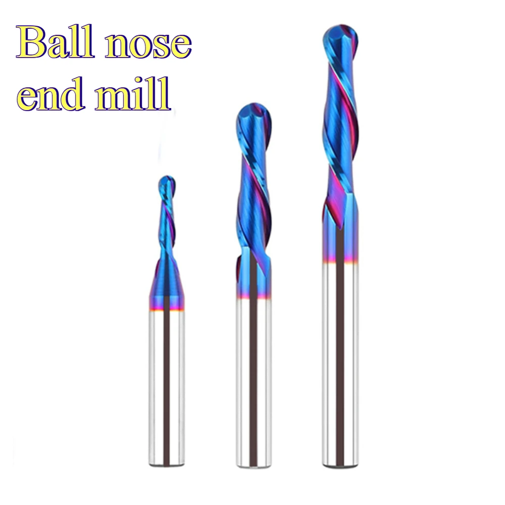 Ball Nose End Mill Coating Tungsten Carbide Router Bit Sharp Durable Not Easy To Break for Wood Carving CNC Milling Cutter