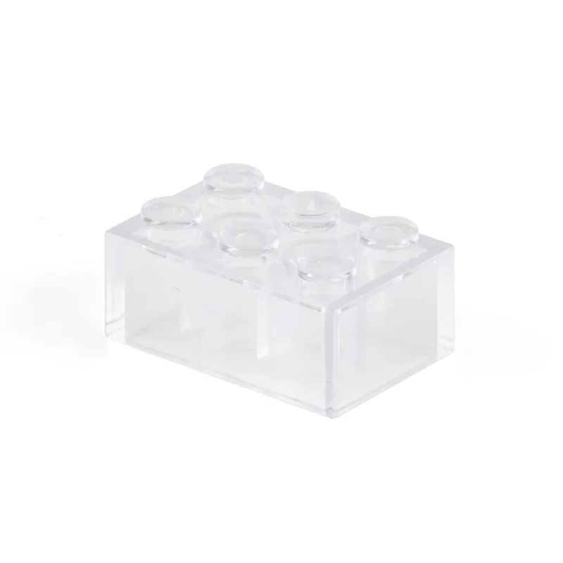 Transparent White Building Blocks  Thick Figures Bricks Educational Creative Size Fit Other Brand Plastic DIY Toys Accessorie