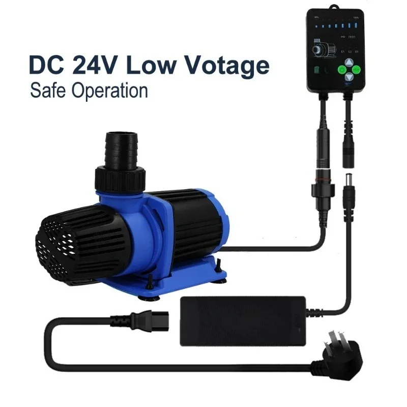 Controllable marine freshwater fish tank DC aquarium oil pan amphibious pump in-line submersible filter circulating return pump