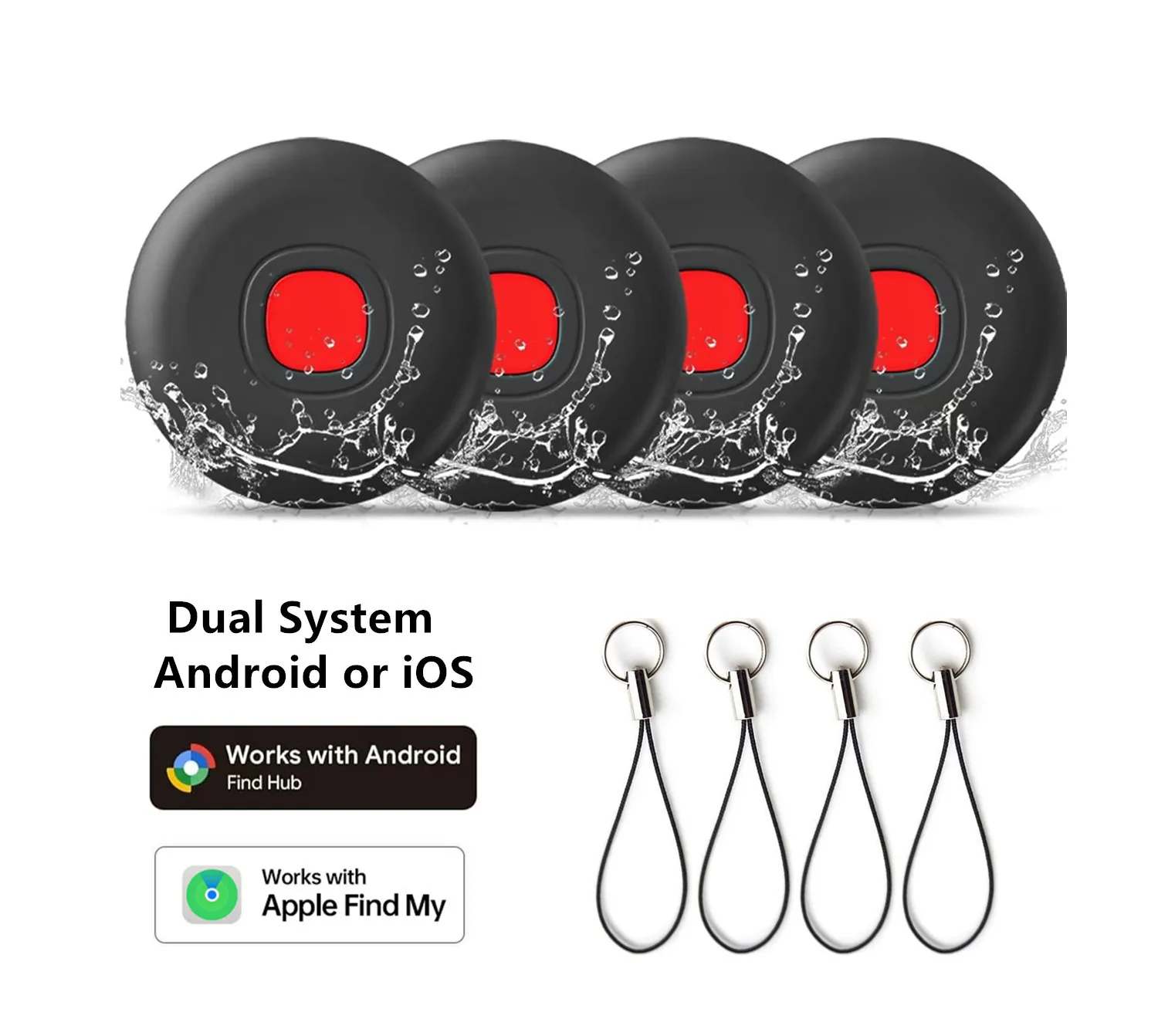 

Air Tag Dual System for Android or iOS Bluetooth Tracker GPS Locator Smart Tag Work Find My or Google Find Hub App Item Finder