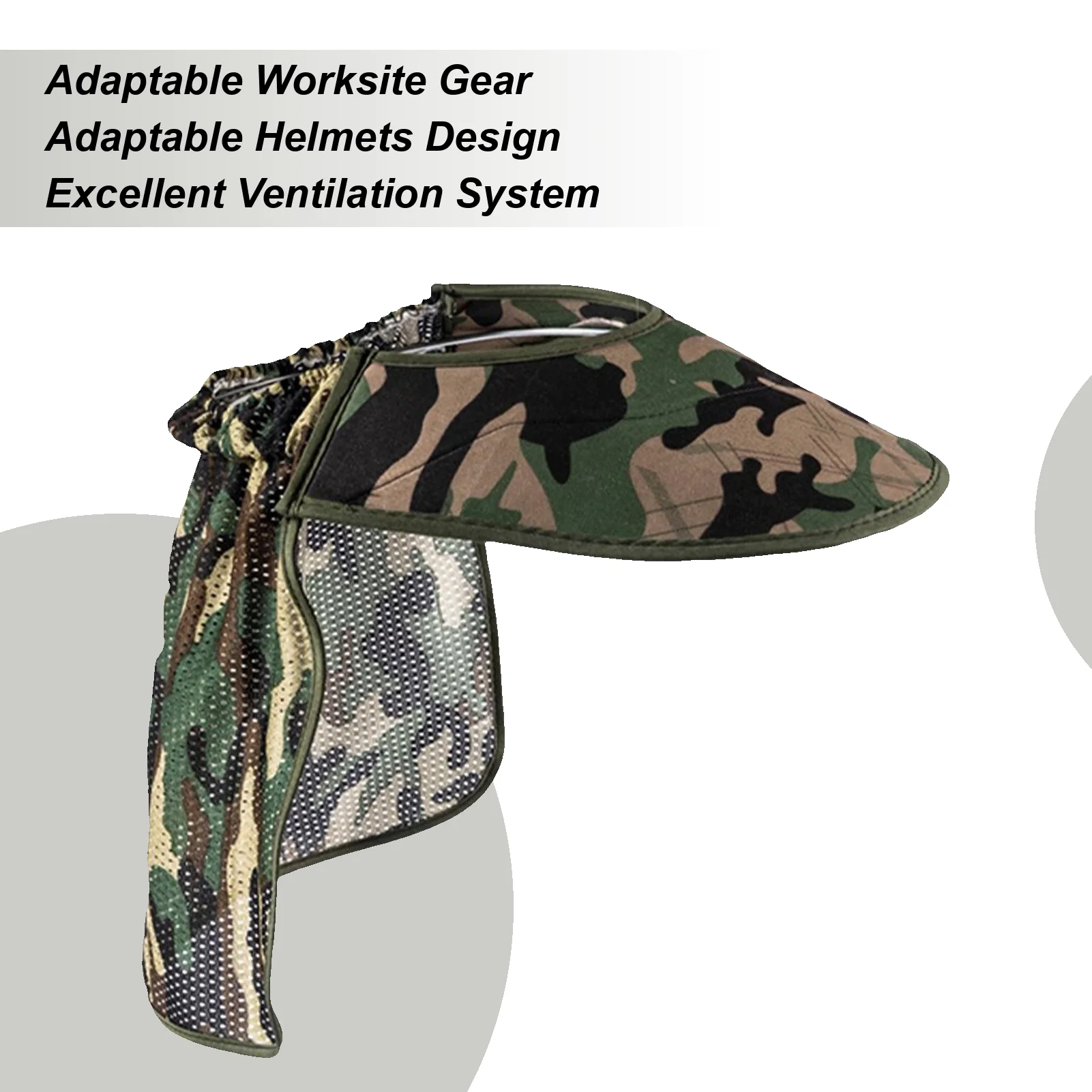 

Hard Hat Sun Shade Hard Hat Sun Shield Adjustable Tightness Cap Attachment Anti-UV Breathable for Face Head Work Hiking