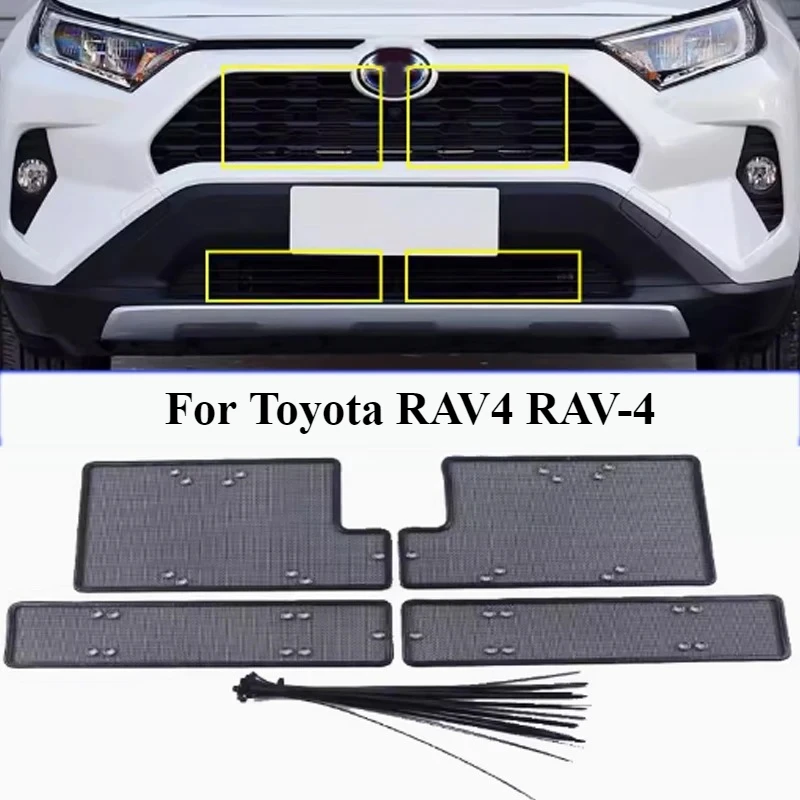 

Front Bumper Grille Modification Protector Bumper Mesh Cover Decoration For Toyota RAV4 RAV-4 2020-2024 Accesseries