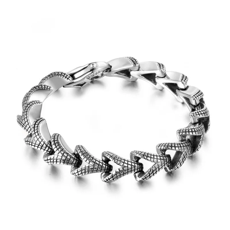 

Source Titanium Steel Cast Scale Pattern Bracelet, Men's Jewelry Personalized Punk Bracelet CE246