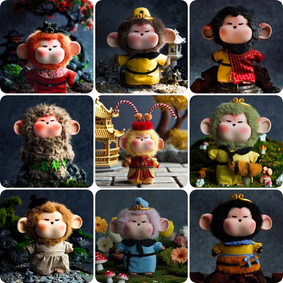 

Аутентичная серия Thunder Monkey Journey To The West, китайская шикарная плюшевая глухая коробка, периферийные куклы Qitian Dasheng, Рождественский подарок
