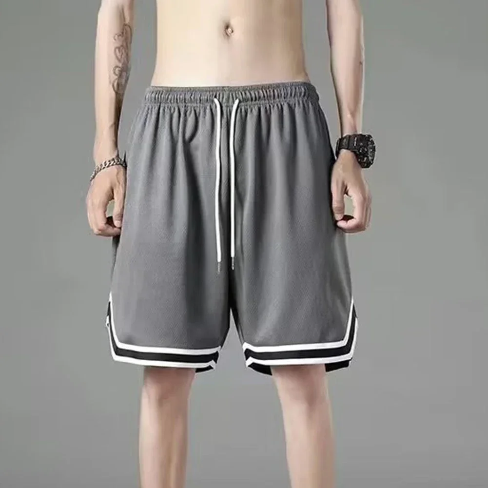 Summer Popular Short Pants Men Basketball Gym Shorts Casual Workout Loose Shorts Male Comfortable Drawstring Running Beachwear