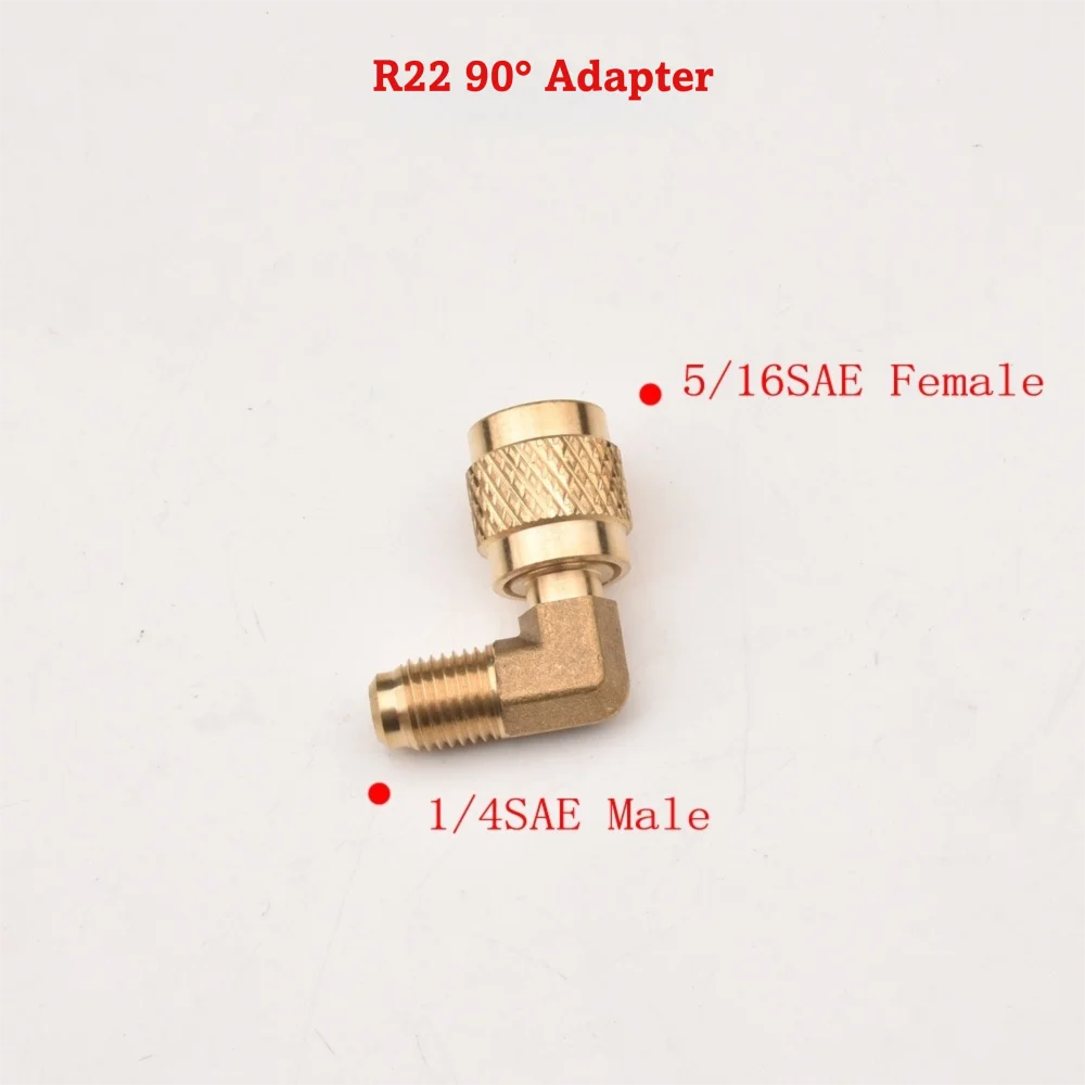 5/16‑1/4 SAE Solid Copper HVAC Adapter Male Thread Flare Fitting Air Conditioning Service Port Repair Connector