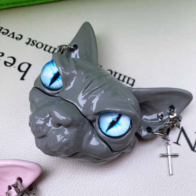Cute 3D Kitten AirPods Case - Soft Silicone Keychain Cover