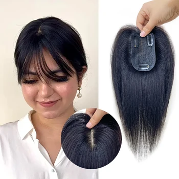 25 cm 7X10 cm Retina per capelli 100% capelli umani Clip dri...