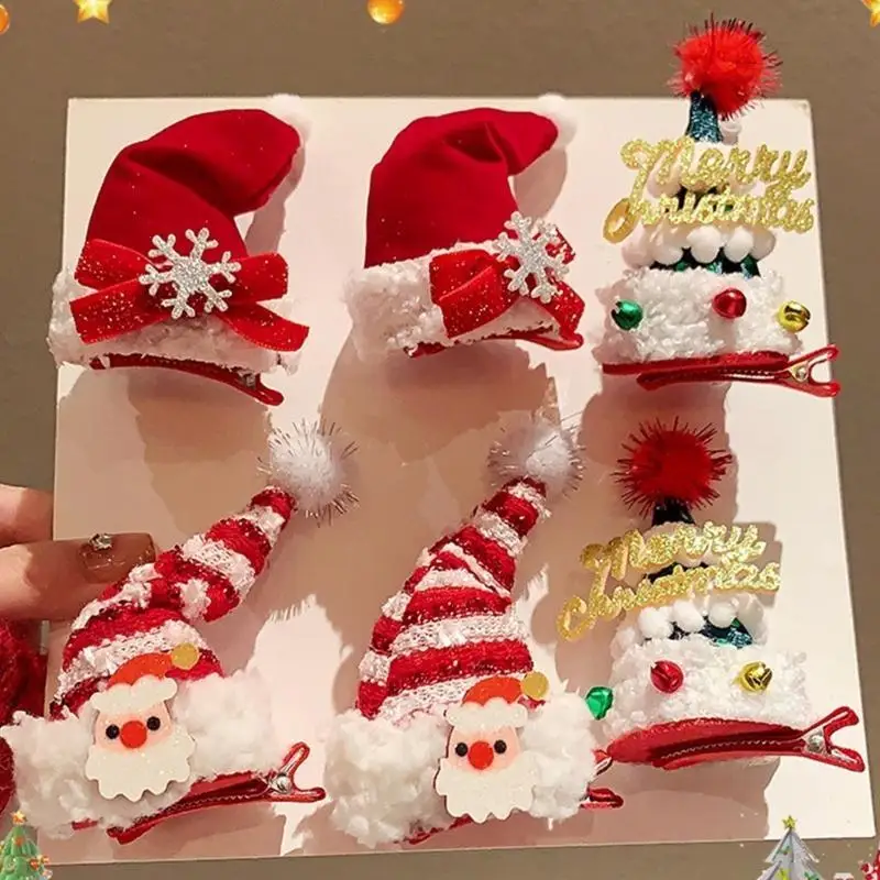 M6CD Festival Props Haarclip Kerstthema Feest Haarspeld voor schoolevenement