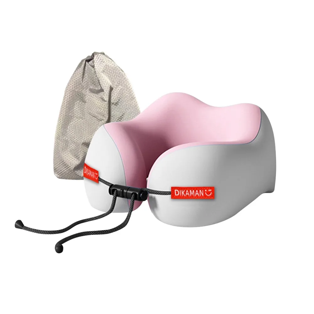 Portable U-shaped Pillow Double Hump Design Ergonomic Neck Pillow Press-inflatable Travel Pillow