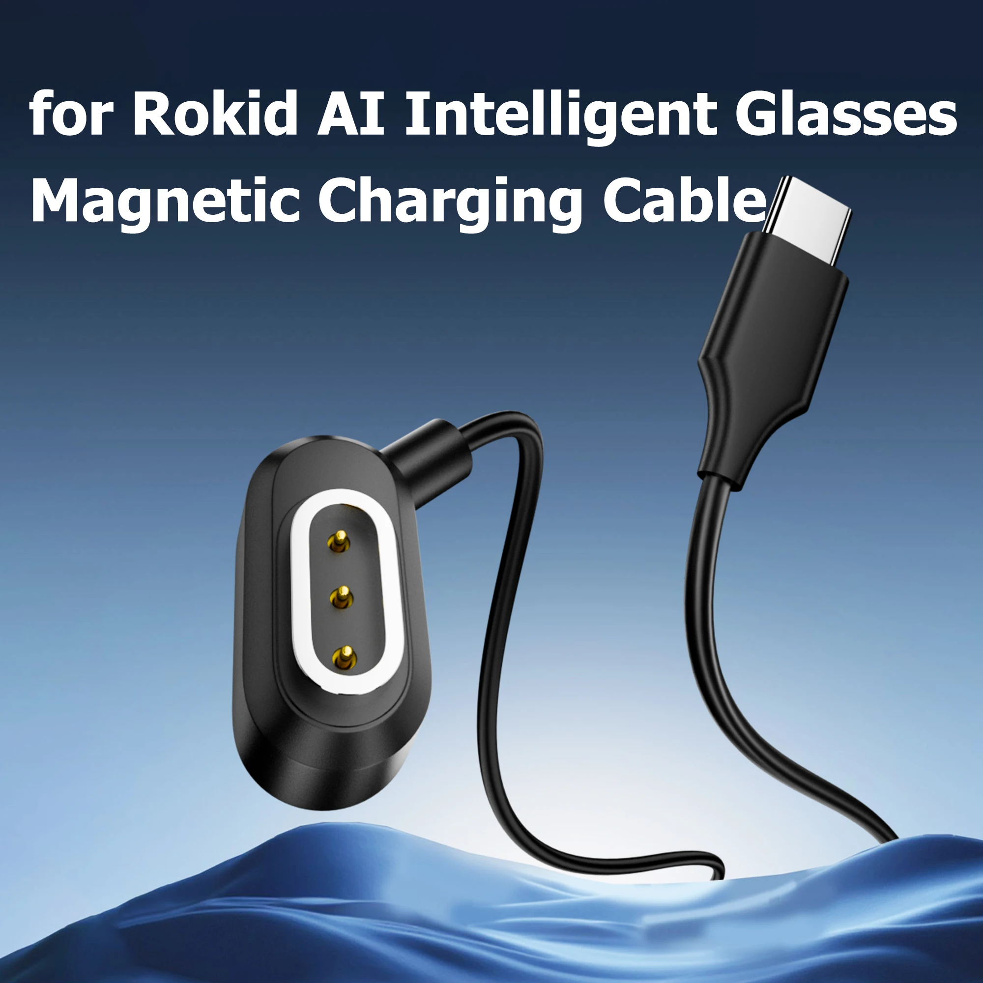 USB/Type C Magnetic Charging Cable Cord for Rokid AI Intelligent Glasses Power Supply Adapter Converter for Rokid Smart Glasses