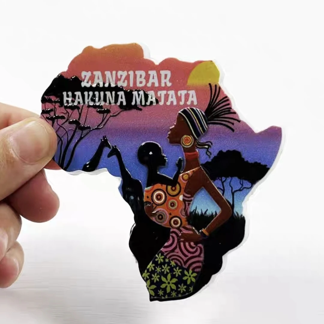 African Tanzania Animal MT. Kilimanjaro Fridge Magnets Decoration Articles Magnetic Refrigerator