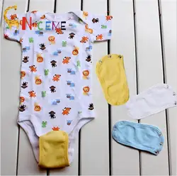 Lovely Baby Boys Girls Kids Jumpsuit Diaper Lengthen Extender Extension Solid Soft Jumpsuit Bodysuit Extender 13*9cm 4 Colors