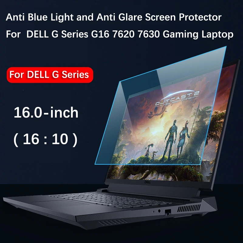 2X Anti Blue Light and Anti Glare Screen Protector Guard Cover for 2023 DELL G Series G16 7620 7630 16