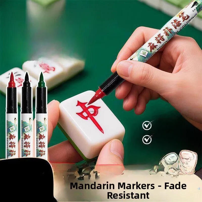 

Automatic Quick-Drying Waterproof Color Correction Pen for Mahjong Cards Tabletop Games Specialty Paint Repair Restoration