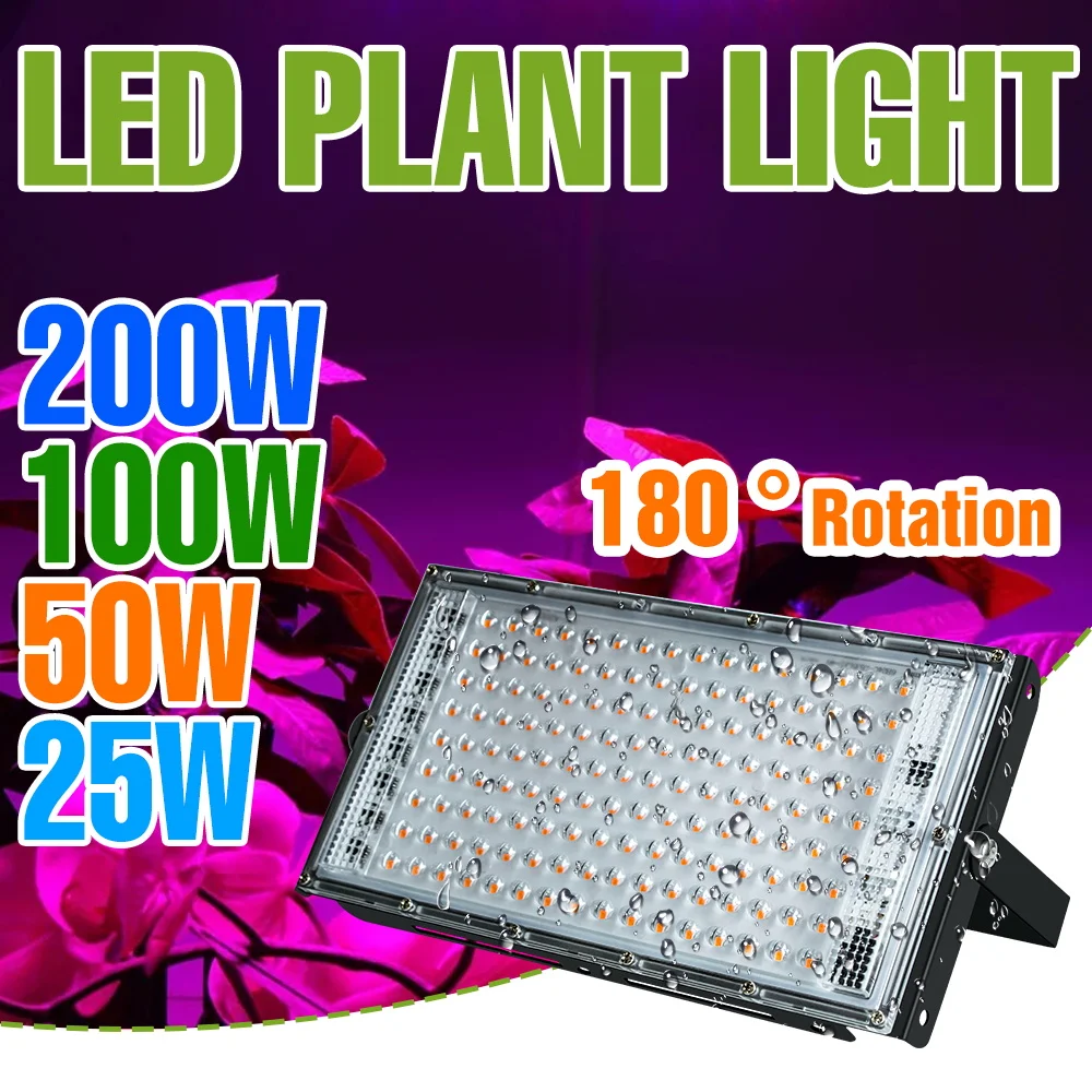 

200W LED Full Spectrum Plant Grow Lights 220V Indoor Succulent Seedling Cultivate Lamp Greenhouse Tent Vegs Fruits Fill Lighting