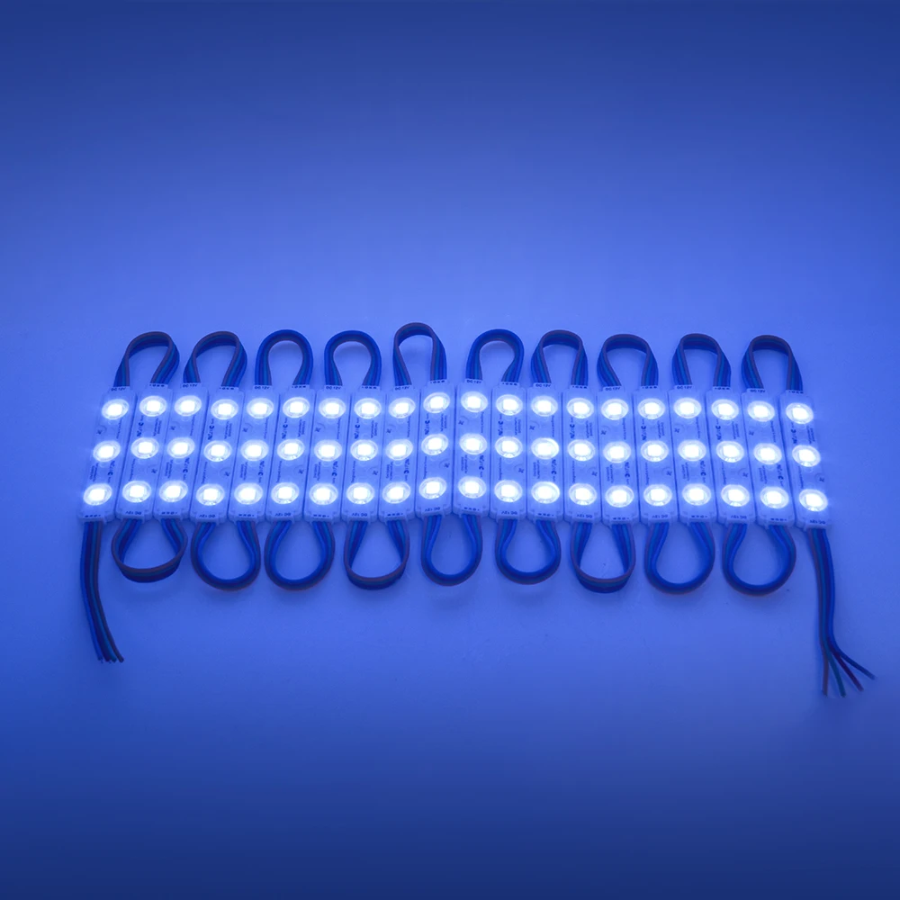 20pcs 12V RGB LED Module 5050 3LED Waterproof IP67 Injection Molding  High lumen Super Bright Led Modules Lighting