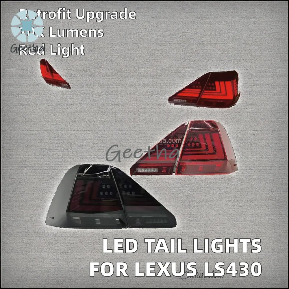 For LED Tail Lights for Lexus LS430 2001-2006 Clear Lens Color Red ABS New Condition Car Accessories Rear Lamp Back Light Upgrad