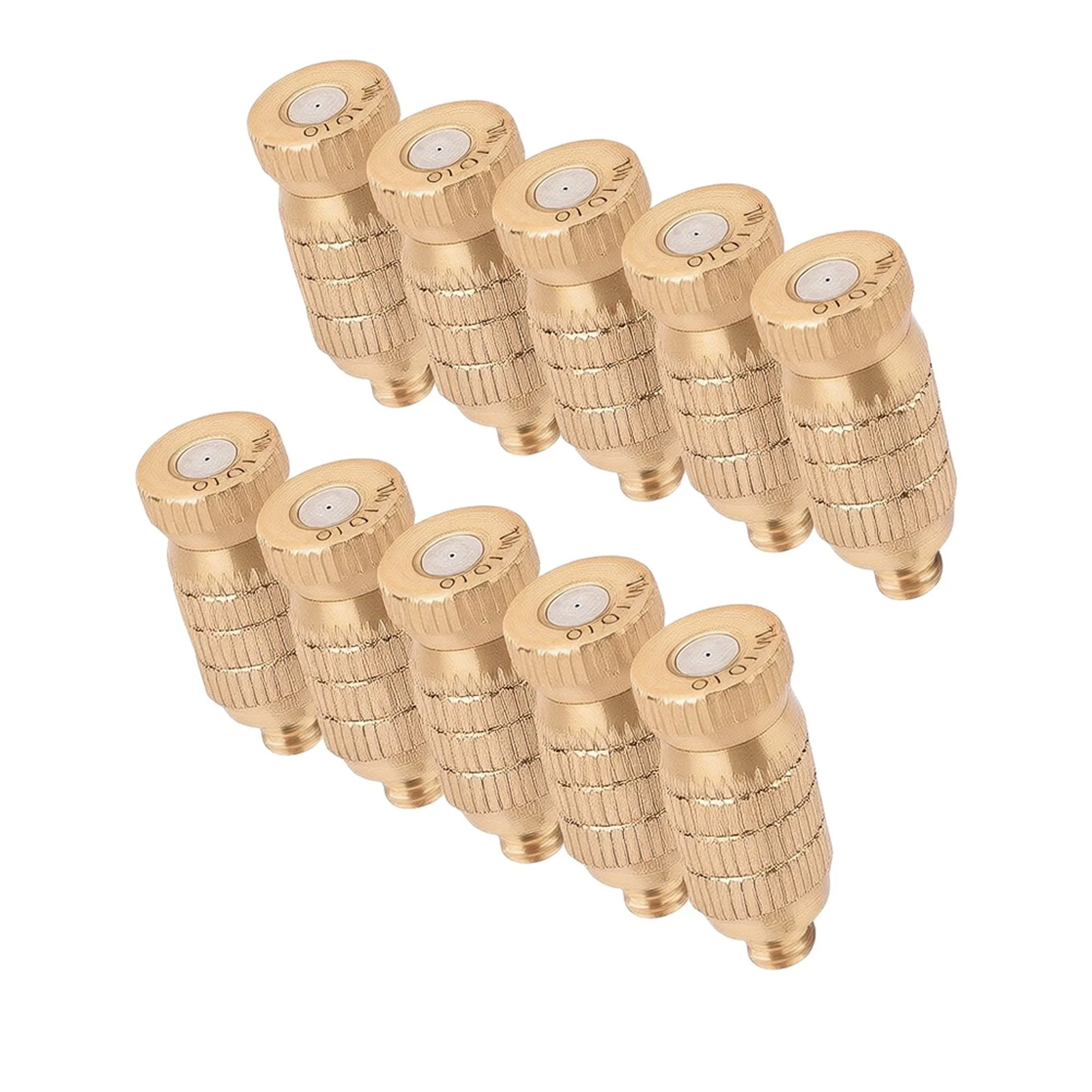 10 Pack Brass Misting Nozzles for Outdoor Use Effective Air Cooling and Humidification in Various Environments