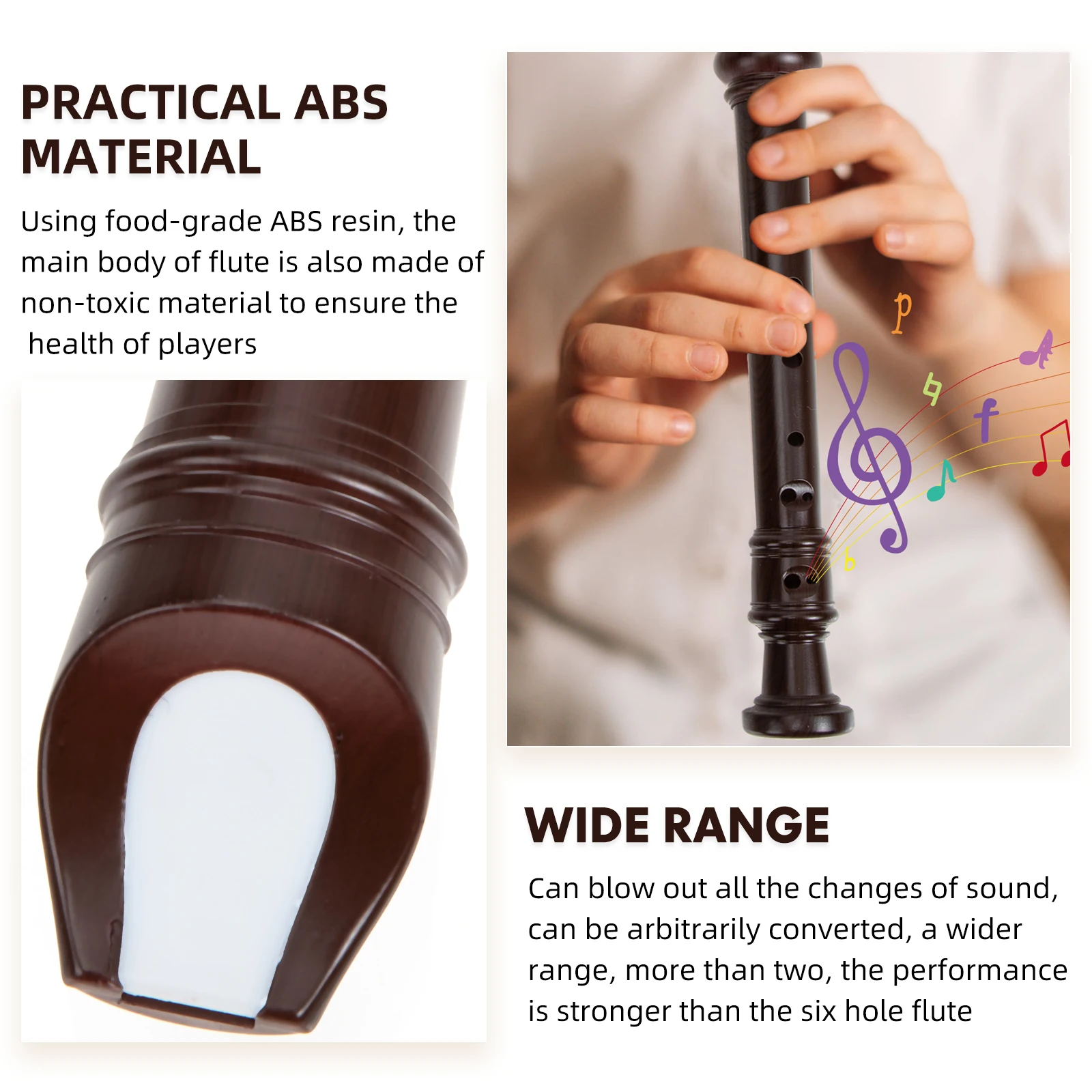 

Treble Flute Detachable Clarinet Educational Musical Plastic Early Professional Toy