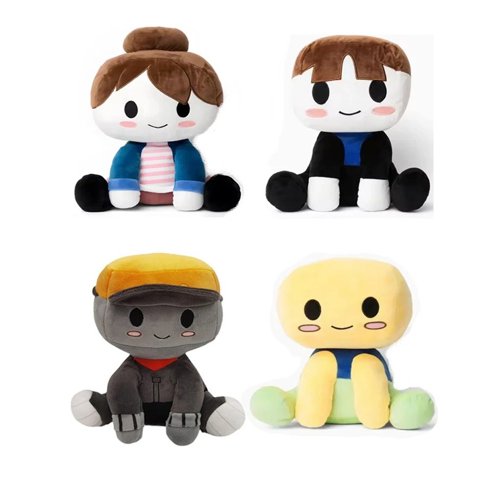 Nuevos Peluches Blox Buddies, Muñeca Decorativa Amarilla con Sombrero Negro para Niñas, Regalos para Fans