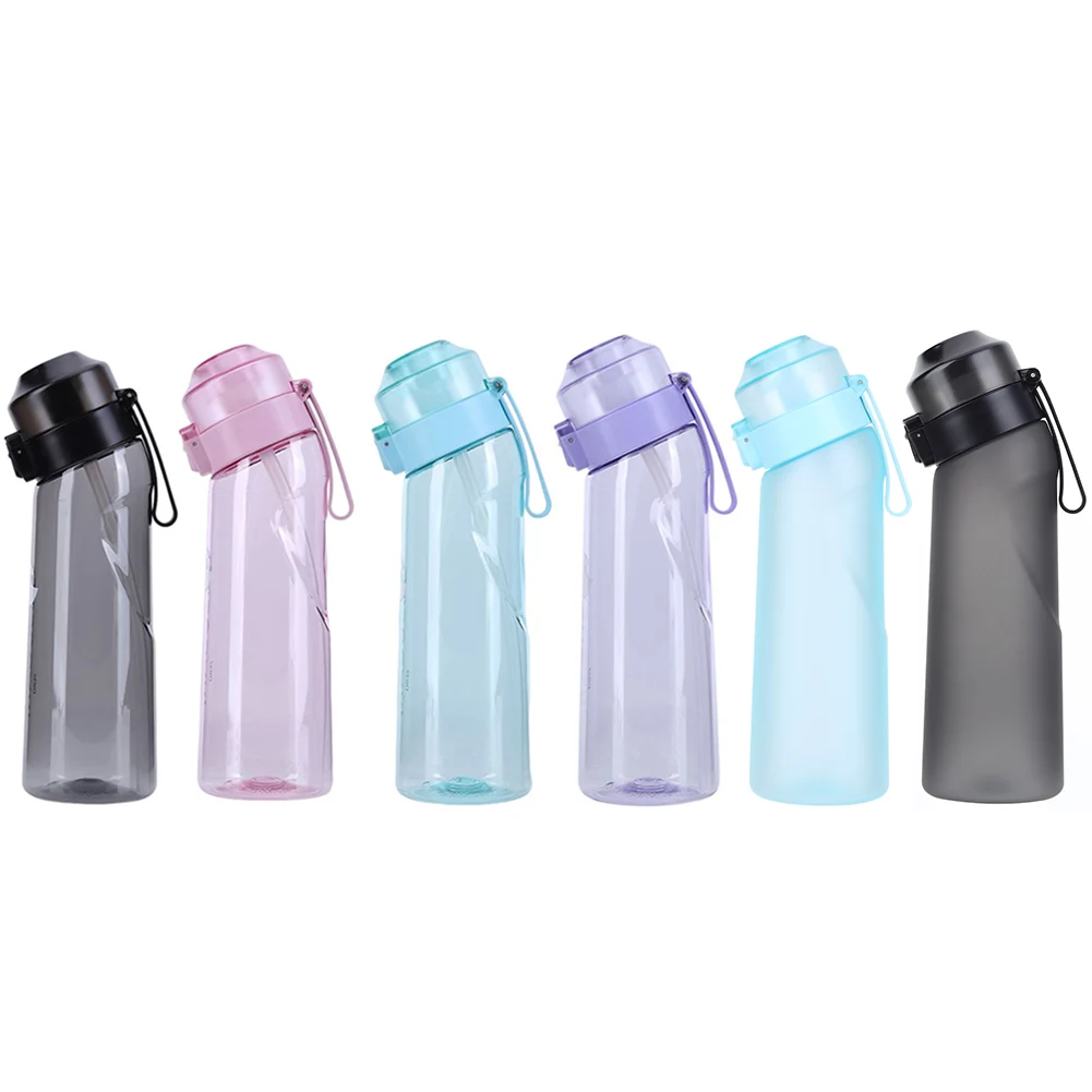 Portable Sports Drink Bottle 650ML Flavored Drinking Bottles with Straw Drink More Water Reusable Cup for Outdoor School Office