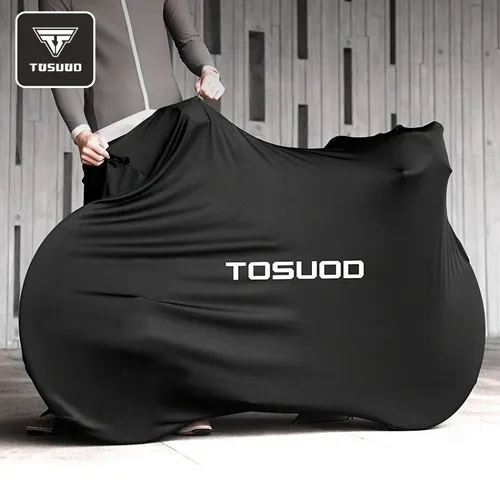 Imagen 2 del producto TOSUOD-funda antipolvo para bicicleta, cremallera de gran apertura, fácil de llevar, bolsa elástica, diseño todo incluido, accesorios para bicicleta de carretera