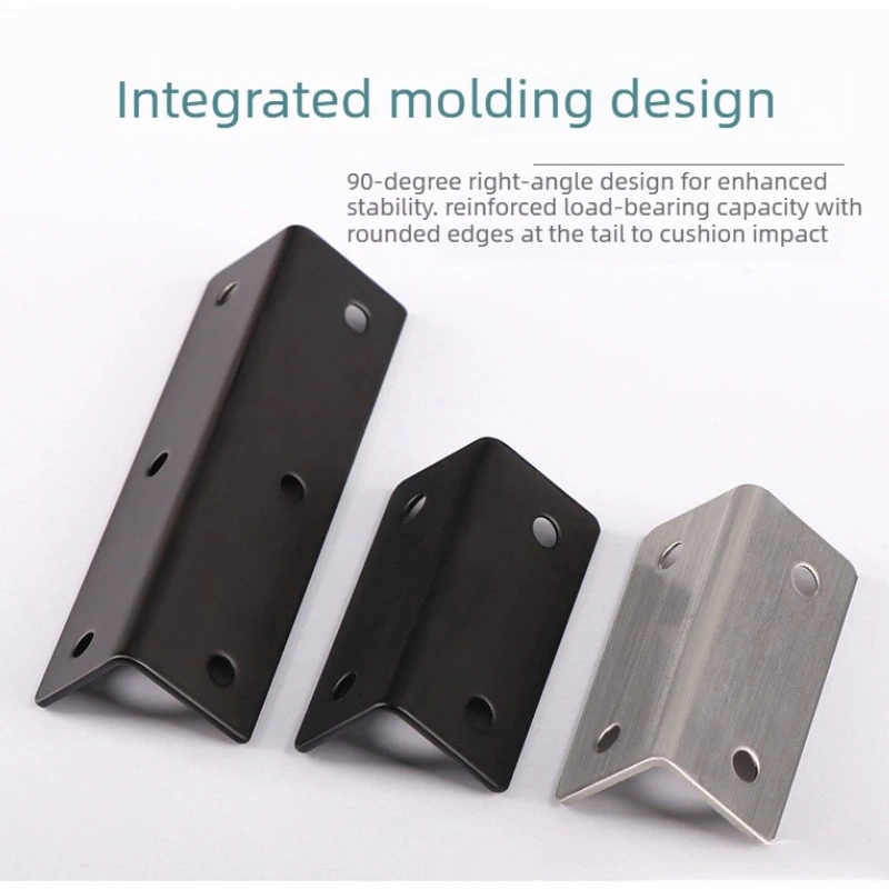 2PCS Corner Buckle Stainless Steel Angle Corner Code L Shape 90 Degree Brackets Stand Thicken Extended Furniture Hardware
