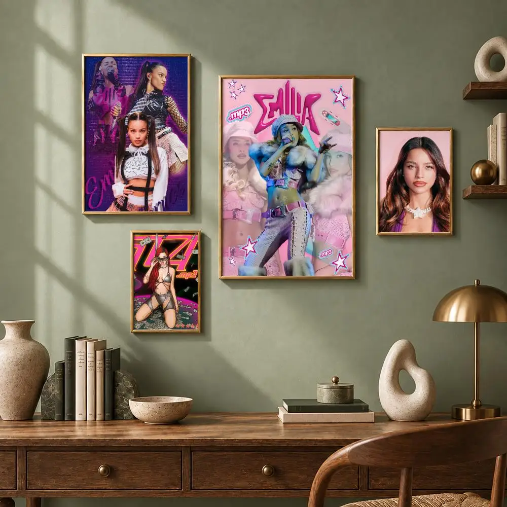 Trending Singer E-Emilia MernesS Poster HD Self-Adhesive No Residue After Removal Ideal for All Kinds of Wall Decor