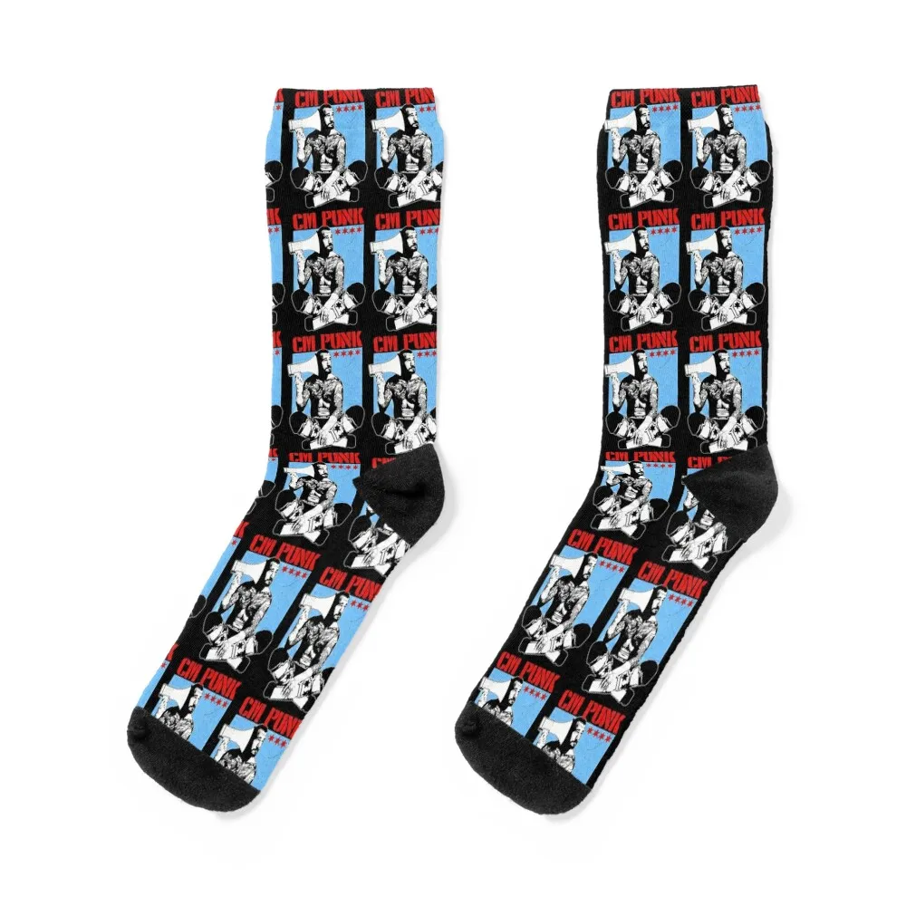 Cm.Punk . Socks Non-slip cotton valentine gift ideas Socks For Men Women's